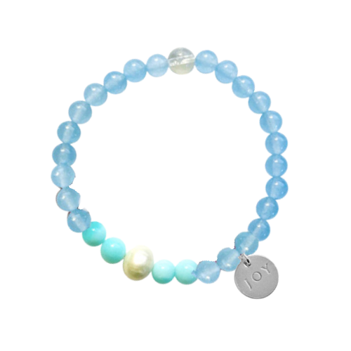 
                      
                        Atlantis Blue Chalcedony, Opal and Pearl Bracelet
                      
                    