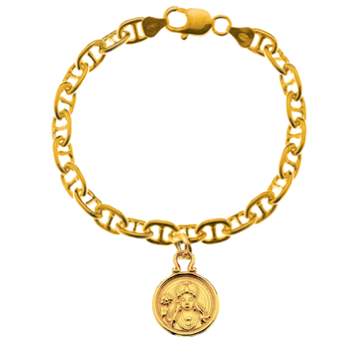 
                      
                        Fine Anchor Bracelet with Chi Charm
                      
                    