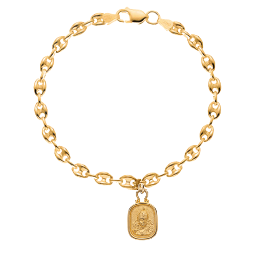 
                      
                        Fine Sailor Link Bracelet with Chi Charm
                      
                    