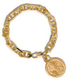 Fine Anchor Bracelet with Lakshmi Pendant