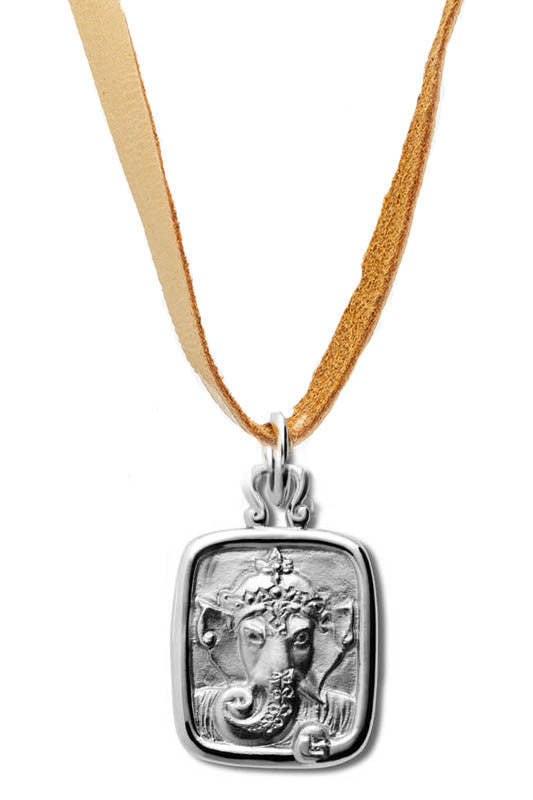 Deity Pendant on Leather Necklace