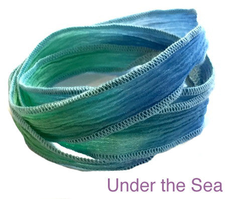 Silk Wrap Bracelet with Sterling Silver Chi Charm