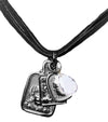 Hero Power Piece on Black Leather Sterling Silver 925