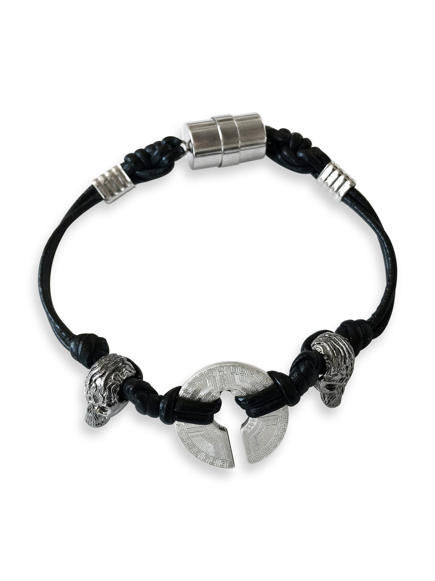 Sacred Geometry and Leather Bracelet: Be Focused, Grounded, Protected