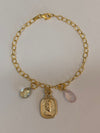 Kwan Yin Charm Bracelet with Chi Crystals