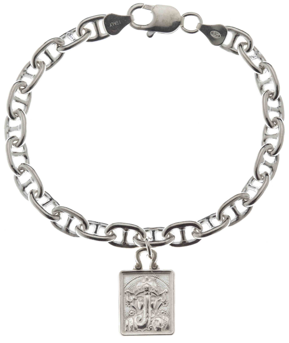 Fine Anchor Bracelet with Chi Charm